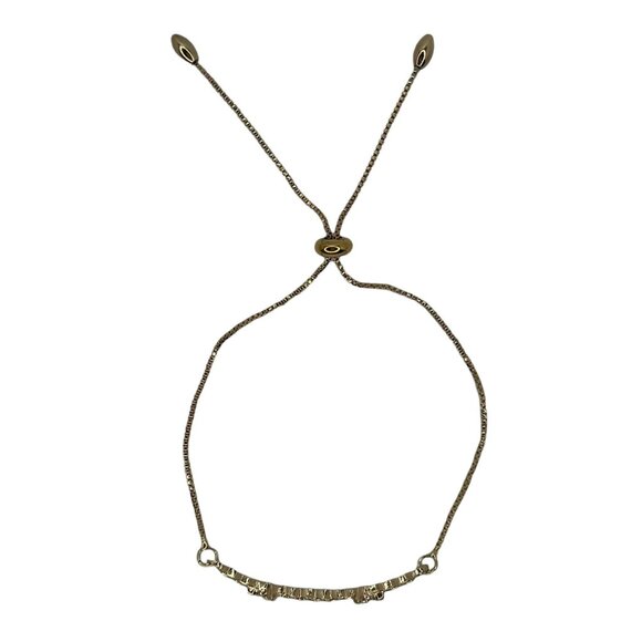 Bee and Honeycomb Hive Adjustable Bracelet Gold Color - Picture 4 of 7